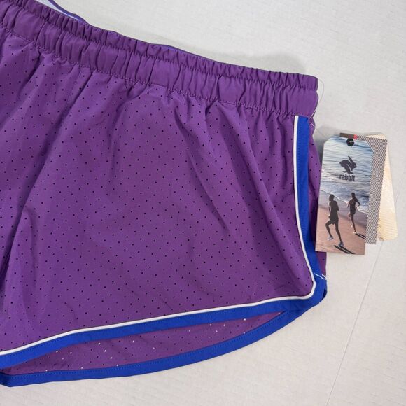 Rabbit Shorts Womens Extra Large Repeats 2 Inch Running Run Meadow Violet NEW XL - Picture 5 of 14